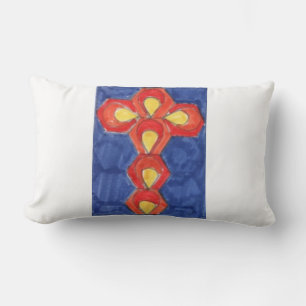Cross Motif Lumbar Kissen