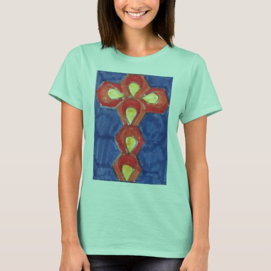Cross Motif Maternity T - Shirt (Vorderseite)