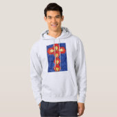 Cross Motif Men's Basic Hooded Sweatshirt (Vorne ganz)