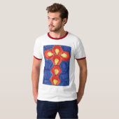 Cross Motif Men's Basic Ringer-T - Shirt (Vorne ganz)