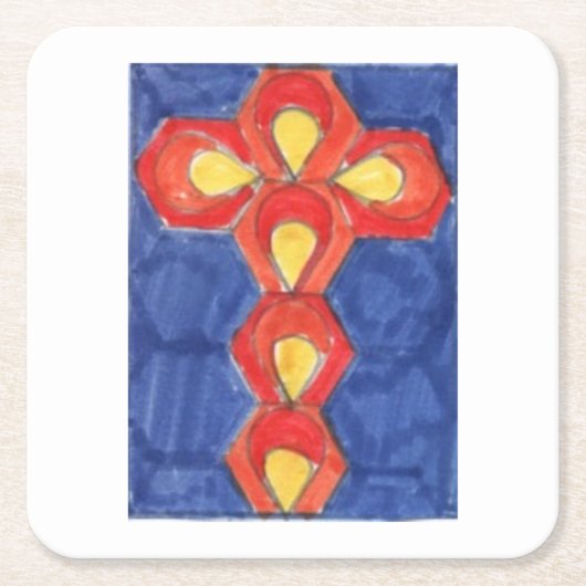 Cross Motif Square Untersetzer (Vorderseite)