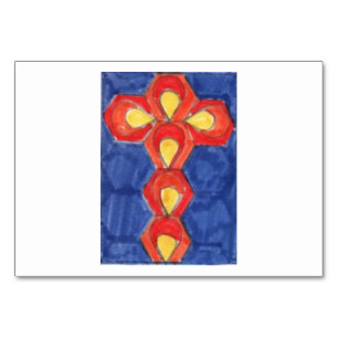 Cross-Motif-Tischkarte Tischnummer