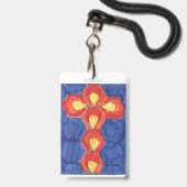 Cross Motif Vertical Lanyard Ausweis (Vorderseite mit Lanyard)