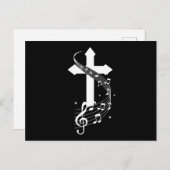 Cross Musiknotens Musician Singer Gesang Geschenk Postkarte (Vorne/Hinten)