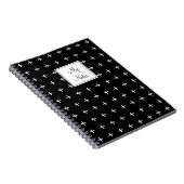 Cross Muster White & Black Custom Notebook Notizblock (Rechte Seite)