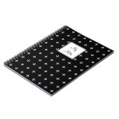 Cross Muster White & Black Custom Notebook Notizblock (Linke Seite)