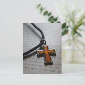 Cross Necklace Still Life  Postkarte (Stehend Vorderseite)