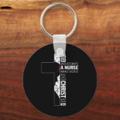 Cross Never Underestimate A Nurse Christ Bibles Je Schlüsselanhänger (Vorderseite)