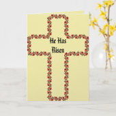 Cross Of Flowers Easter Greeting Card Karte (Gelbe Blume)