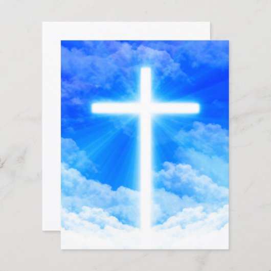 Cross of Light Jesus Christ Customizable Christian (Vorne/Hinten)