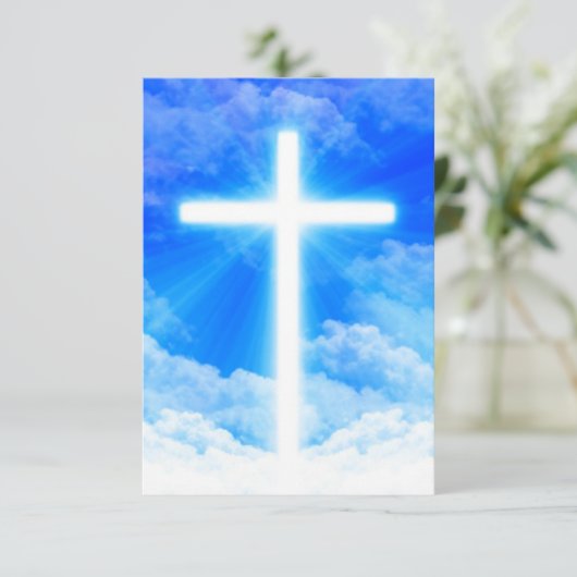 Cross of Light Jesus Christ Customizable Christian (Stehend Vorderseite)