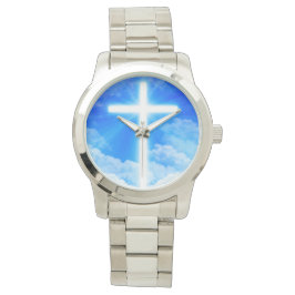 Cross of Light Jesus Christ Customizable Christian Armbanduhr