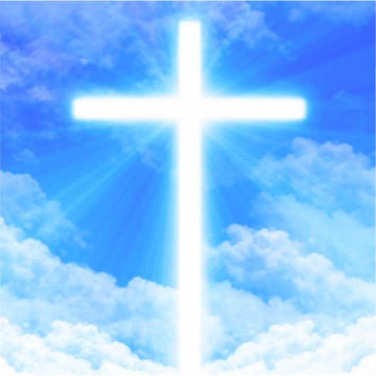 Cross of Light Jesus Christ Customizable Christian Aufkleber (Vorderseite)