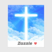 Cross of Light Jesus Christ Customizable Christian Aufkleber (Blatt)
