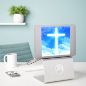 Cross of Light Jesus Christ Customizable Christian Aufkleber (Laptop auf Schreibtisch)