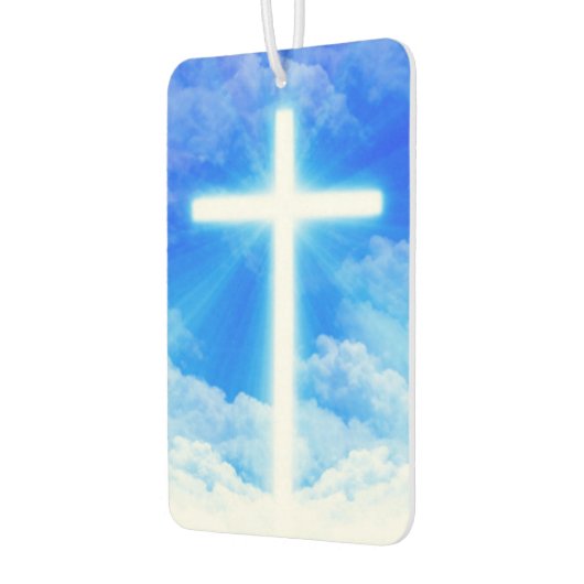 Cross of Light Jesus Christ Customizable Christian Autolufterfrischer (Links)