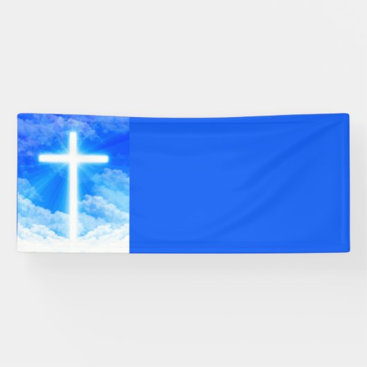 Cross of Light Jesus Christ Customizable Christian Banner (Horizontal)