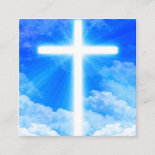 Cross of Light Jesus Christ Customizable Christian Begleitkarte (Vorderseite)