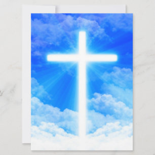Cross of Light Jesus Christ Customizable Christian Feiertagskarte
