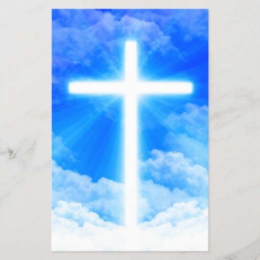 Cross of Light Jesus Christ Customizable Christian Flyer (Vorne)