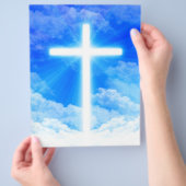 Cross of Light Jesus Christ Customizable Christian Flyer (Hand)