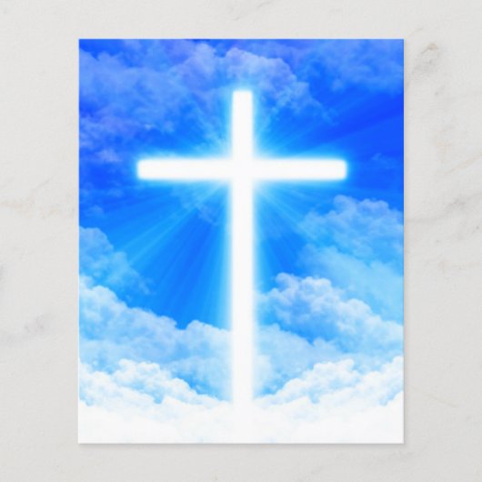 Cross of Light Jesus Christ Customizable Christian Flyer (Vorne)