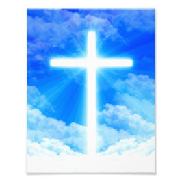 Cross of Light Jesus Christ Customizable Christian Fotodruck