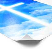 Cross of Light Jesus Christ Customizable Christian Fotodruck (Ecke)