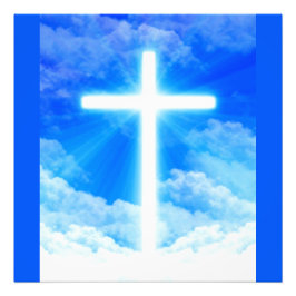 Cross of Light Jesus Christ Customizable Christian Fotodruck