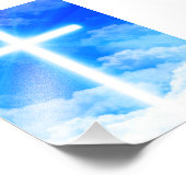 Cross of Light Jesus Christ Customizable Christian Fotodruck (Ecke)
