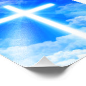 Cross of Light Jesus Christ Customizable Christian Fotodruck (Ecke)