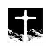 Cross of Light Jesus Christ Customizable Christian Gummistempel (Prägung)