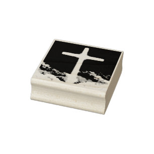 Cross of Light Jesus Christ Customizable Christian Gummistempel