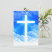 Cross of Light Jesus Christ Customizable Christian Karte (Stehend Vorderseite)