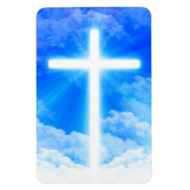 Cross of Light Jesus Christ Customizable Christian Magnet