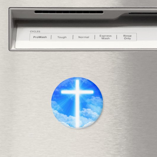 Cross of Light Jesus Christ Customizable Christian Magnet (In Situ (Geschirrspüler))