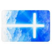 Cross of Light Jesus Christ Customizable Christian Magnet (Horizontal)