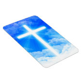 Cross of Light Jesus Christ Customizable Christian Magnet (Rechte Seite)
