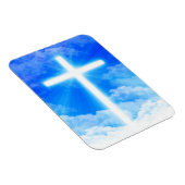 Cross of Light Jesus Christ Customizable Christian Magnet (Rechte Seite)