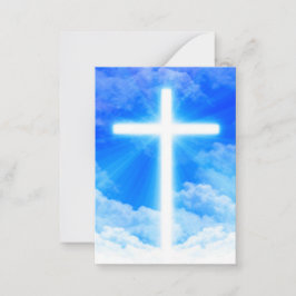 Cross of Light Jesus Christ Customizable Christian Mitteilungskarte