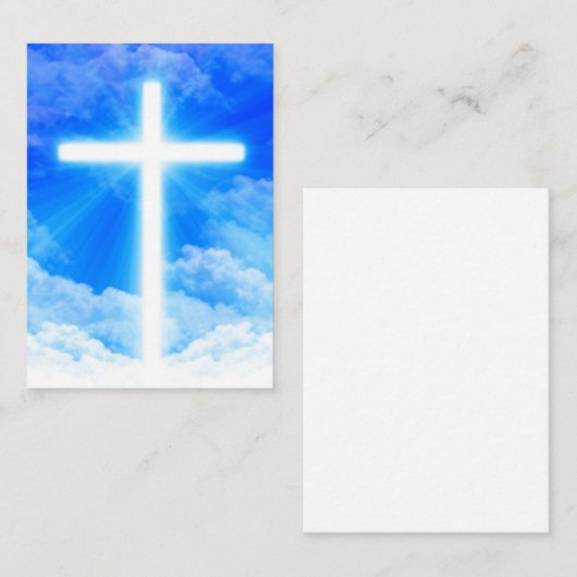 Cross of Light Jesus Christ Customizable Christian Mitteilungskarte (Vorne/Hinten)