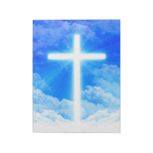Cross of Light Jesus Christ Customizable Christian Notizblock