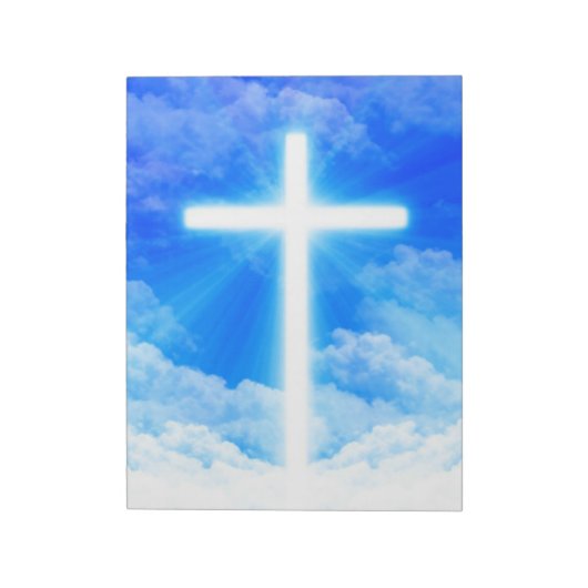Cross of Light Jesus Christ Customizable Christian Notizblock (Rotiert)