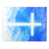 Cross of Light Jesus Christ Customizable Christian Notizblock (Vorderseite)