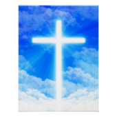 Cross of Light Jesus Christ Customizable Christian Poster (Vorderseite)