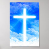 Cross of Light Jesus Christ Customizable Christian Poster (Vorne)