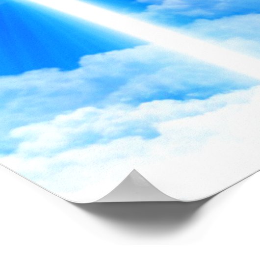 Cross of Light Jesus Christ Customizable Christian Poster (Ecke)