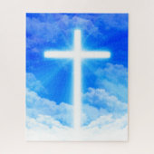 Cross of Light Jesus Christ Customizable Christian Puzzle (Vertikal)
