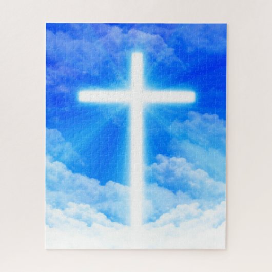 Cross of Light Jesus Christ Customizable Christian Puzzle (Vertikal)