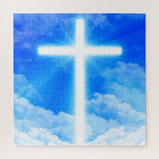 Cross of Light Jesus Christ Customizable Christian Puzzle (Vertikal)